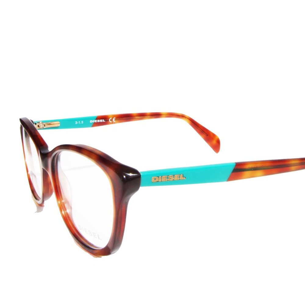 NEW DIESEL DL5088 052 54-18-145 HAVANA GREEN UNISEX EYEGLASSES